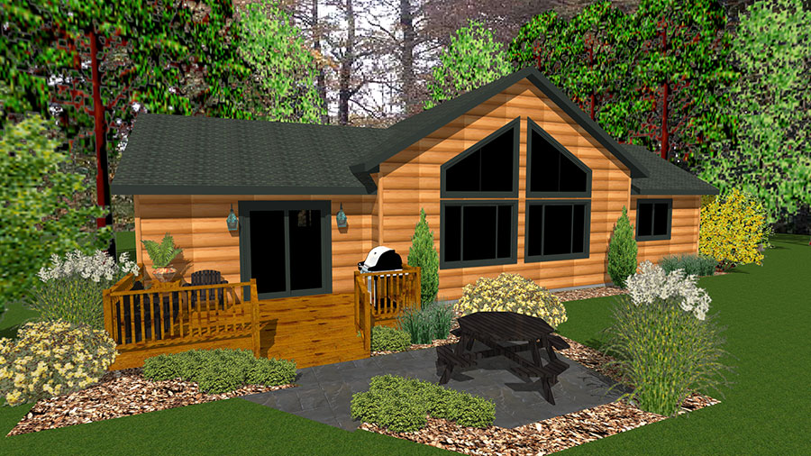 Oakwood Floor Plan Custom Home by Everest Custom Home Builder Minocqua WI